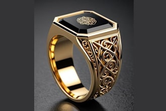 create 3d cad design ring earring pendant necklace jewelry bracelet cufflinks