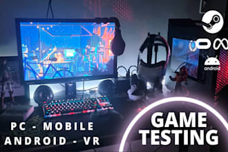 play, test and review your pc or mobile game to improve your game