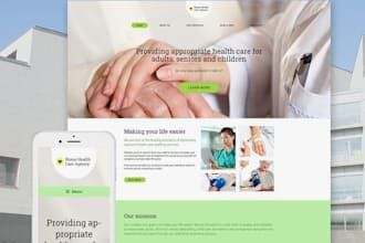 build home care website healthcare website medical website senior care website