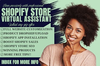be your shopify virtual assistant shopify manager shopify marketing shopify VA