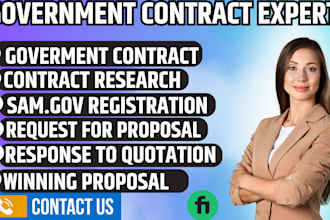 prepare winning bid proposal, research, and response to rfp, government contract