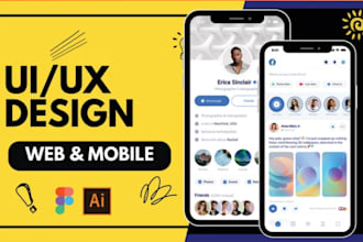 design mobile app, figma and web app prototype UI UX mockup