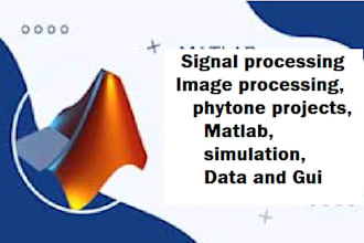do signal, image,processing, phytone projects, matlab,  simulation, data and gui