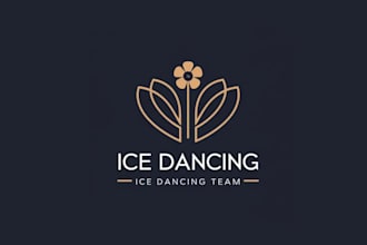 make genuine ice dancing branding logo