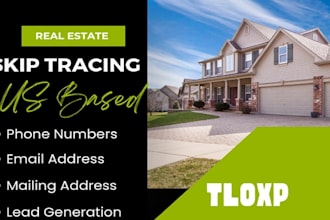 do real estate, llc skip tracing, bulk skip tracing and lead generation