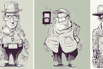 create cartoon character or avatar in vectors