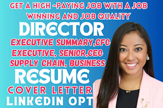 write senior, director  executive resumes executive summary and CV proofreading