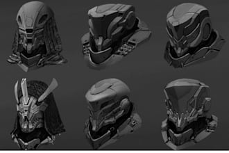 design 3d helmet 3d mask 3d cosplay 3d armor stl file printing 3d costume