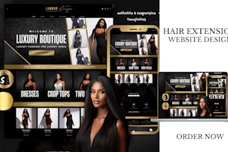 create beauty hair extension shopify store hair extension website salon website