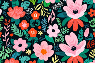 create seamless pattern design, textile prints