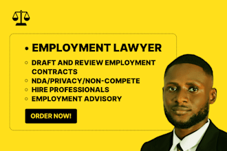 draft and review your employment contracts and employer employee legal agreement