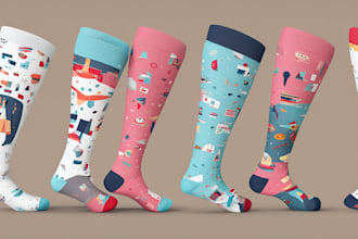 design custom and unique socks design