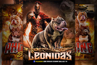 design premium dog stud, breeding, litter or kennel flyers