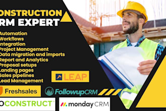 setup freshsales leap coconstruct followup monday construction crm