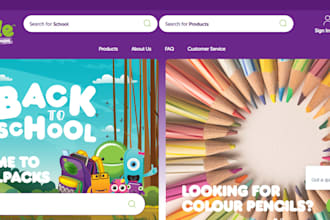 design back to school products shopify store stationaries store school website