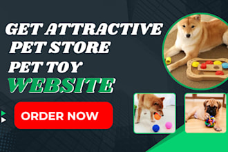 design pet shopify store pet toy store website  pet products store pet website