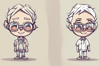 design a 2d cartoon character