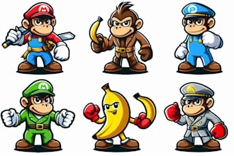 draw a cartoon logo, mascot, character