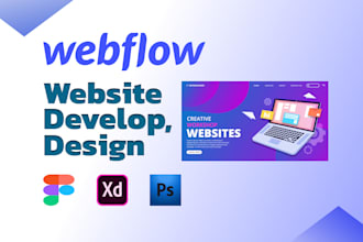 design and develop webflow websites, from xd or figma to webflow, webflow expert