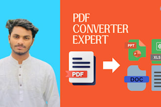 file convert  PDF to word, doc, docx, excel, img formats