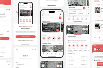 develop salon app, salon booking app, spa app, barber app, appointment booking