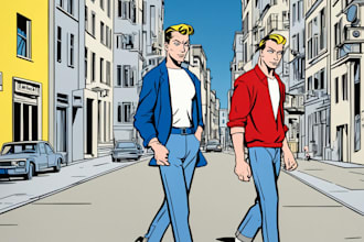 create a retro pop art roy lichtenstein style