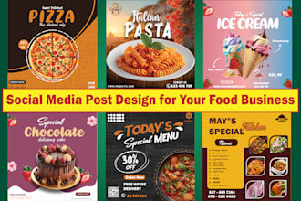 design food menu, flyer, poster and social media post