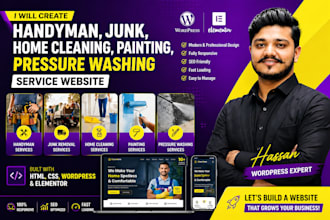 create handyman, cleaning and pressure washing website that generates leads