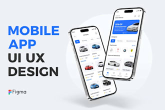 do UI UX design for mobile app screens