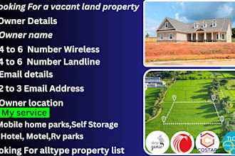 do property research and vacant land property with skip tracing