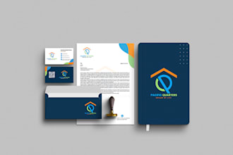 design a minimalist logo, stationery, and corporate branding