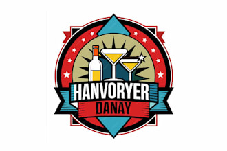 design cocktail bar logo with and beer pubs