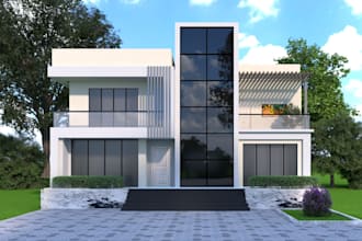 do 3d and 2d architectural design, interior , exterior rendering, 3ds max