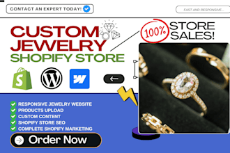 design custom jewelry box shopify store diamond necklace rings bracelets website