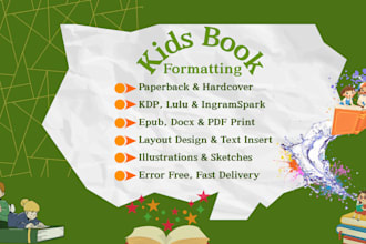 do paperback ebook hardcover formatting for children book