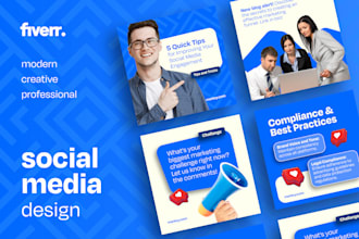 create custom modern social media design for your business