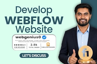 design or develop webflow website, webflow expert, figma to webflow