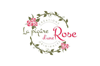 design botanical boho hand drawn floral logo for your brand