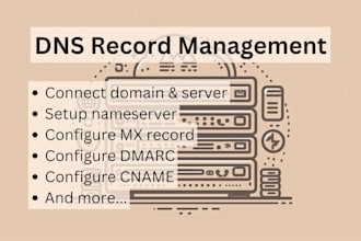 fix or configure dns record, nameserver, cname, mx record, txt, spf, dkim, dmarc