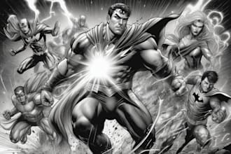draw superhero action comic