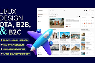 design uiux online travel agency saas b2b b2c ota platform