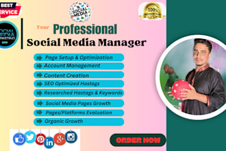 be your social media marketing manager and content developer