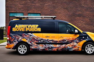 design awesome car, van, vehicle wrap design and vehicle stickers