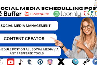 schedule posting on social media via hootsuite loomly later facebook tiktok