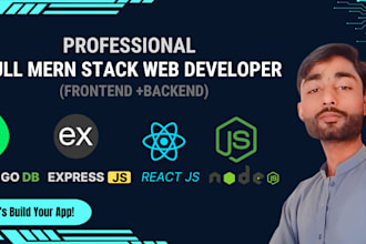 develop mern stack websites  full stack frontend and backend expert