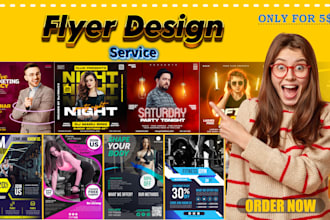 amazing design your urgent flyer, poster, banner, leaflet, within 5 hours