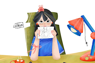 do create cute and kawaii illustrations