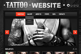 build tattoo website, beauty website, spa website, bar website, barber website