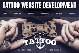 develop tattoo website, beauty website, spa website, barber website, bar website