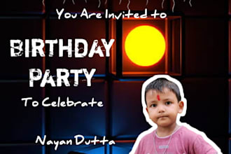 design attractive birthday party, wedding invitation cards
